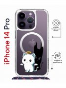Чехол-накладка iPhone 14 Pro Kruche Magrope Print Angel Demon