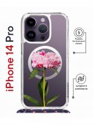Чехол-накладка iPhone 14 Pro Kruche Magrope Print Пион