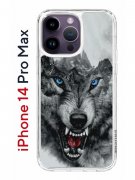 Чехол-накладка Apple iPhone 14 Pro Max (625953) Kruche PRINT Волк