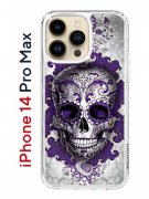 Чехол-накладка iPhone 14 Pro Max Kruche Print Sugar Skull