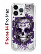 Чехол-накладка iPhone 14 Pro Max Kruche Print Sugar Skull