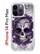 Чехол-накладка iPhone 14 Pro Max Kruche Print Sugar Skull