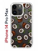 Чехол-накладка Apple iPhone 14 Pro Max (625953) Kruche PRINT Кокосы