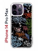 Чехол-накладка iPhone 14 Pro Max Kruche Print Граффити