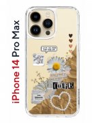 Чехол-накладка iPhone 14 Pro Max Kruche Print Крафтовые наклейки