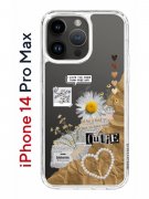 Чехол-накладка iPhone 14 Pro Max Kruche Print Крафтовые наклейки