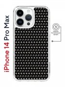 Чехол-накладка iPhone 14 Pro Max Kruche Print Magnet Карбон