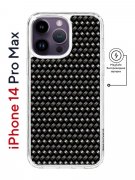 Чехол-накладка iPhone 14 Pro Max Kruche Print Magnet Карбон