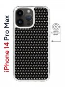 Чехол-накладка iPhone 14 Pro Max Kruche Print Magnet Карбон