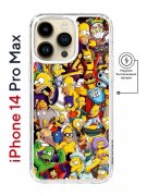 Чехол-накладка iPhone 14 Pro Max Kruche Magnet Print Симпсоны