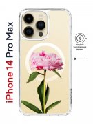 Чехол-накладка iPhone 14 Pro Max Kruche Magnet Print Пион