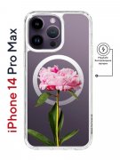 Чехол-накладка iPhone 14 Pro Max Kruche Magnet Print Пион