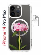 Чехол-накладка iPhone 14 Pro Max Kruche Magnet Print Пион