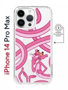 Чехол-накладка iPhone 14 Pro Max Kruche Magnet Print Розовая Пантера