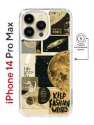 Чехол-накладка iPhone 14 Pro Max Kruche Magnet Print Стикеры Космос