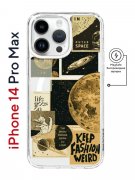 Чехол-накладка iPhone 14 Pro Max Kruche Magnet Print Стикеры Космос