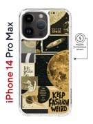 Чехол-накладка iPhone 14 Pro Max Kruche Magnet Print Стикеры Космос