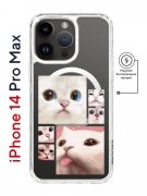 Чехол-накладка iPhone 14 Pro Max Kruche Magnet Print Коты