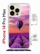 Чехол-накладка iPhone 14 Pro Max Kruche Magrope Print Лавандовый рай