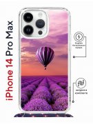 Чехол-накладка iPhone 14 Pro Max Kruche Magrope Print Лавандовый рай