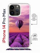 Чехол-накладка iPhone 14 Pro Max Kruche Magrope Print Лавандовый рай