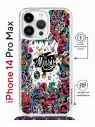 Чехол-накладка iPhone 14 Pro Max Kruche Magrope Print Music