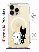 Чехол-накладка iPhone 14 Pro Max Kruche Magrope Print Angel Demon