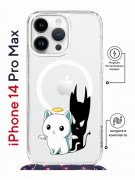 Чехол-накладка iPhone 14 Pro Max Kruche Magrope Print Angel Demon