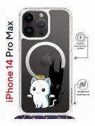 Чехол-накладка iPhone 14 Pro Max Kruche Magrope Print Angel Demon