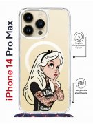 Чехол-накладка iPhone 14 Pro Max Kruche Print Magrope Tattoo Girl