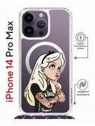 Чехол-накладка iPhone 14 Pro Max Kruche Print Magrope Tattoo Girl