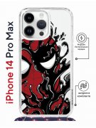 Чехол-накладка iPhone 14 Pro Max Kruche Magrope Print Spider-Man-Venom