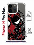 Чехол-накладка iPhone 14 Pro Max Kruche Magrope Print Spider-Man-Venom