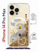 Чехол-накладка iPhone 14 Pro Max Kruche Magrope Print Крафтовые наклейки