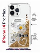 Чехол-накладка iPhone 14 Pro Max Kruche Magrope Print Крафтовые наклейки