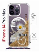 Чехол-накладка iPhone 14 Pro Max Kruche Magrope Print Крафтовые наклейки