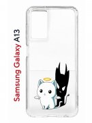 Чехол-накладка Samsung Galaxy A13 Kruche Print Angel Demon