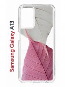 Чехол-накладка Samsung Galaxy A13 (630896) Kruche PRINT Pink and white
