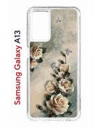 Чехол-накладка Samsung Galaxy A13 Kruche Print Белые розы