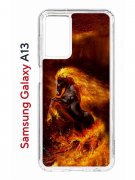 Чехол-накладка Samsung Galaxy A13 Kruche Print Конь огонь