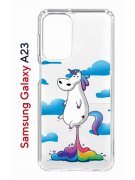 Чехол-накладка Samsung Galaxy A23 (630893) Kruche PRINT Flying Unicorn