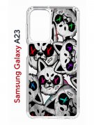Чехол-накладка Samsung Galaxy A23 (630893) Kruche PRINT Angry Cats