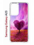 Чехол-накладка Samsung Galaxy A23 (630893) Kruche PRINT Pink heart
