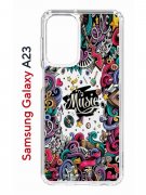 Чехол-накладка Samsung Galaxy A23 (630893) Kruche PRINT Music