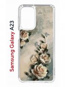 Чехол-накладка Samsung Galaxy A23 (630893) Kruche PRINT Белые розы