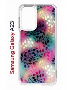 Чехол-накладка Samsung Galaxy A23 Kruche Print Цветные листья