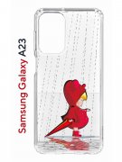 Чехол-накладка Samsung Galaxy A23 (630893) Kruche PRINT Девочка с зонтом