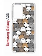Чехол-накладка Samsung Galaxy A23 Kruche Print Медвежата