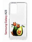 Чехол-накладка Samsung Galaxy A23 (630893) Kruche PRINT Авокотики