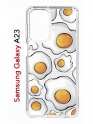 Чехол-накладка Samsung Galaxy A23 (630893) Kruche PRINT Глазунья